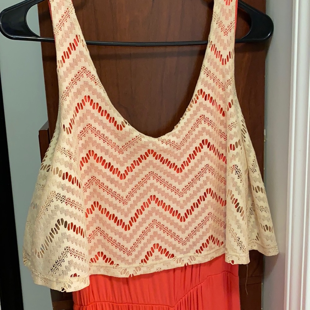 Romper with lace top